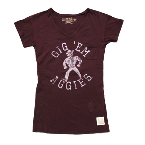 Original Retro Brand College Vault Texas A&M Football T Shirt made in america usa